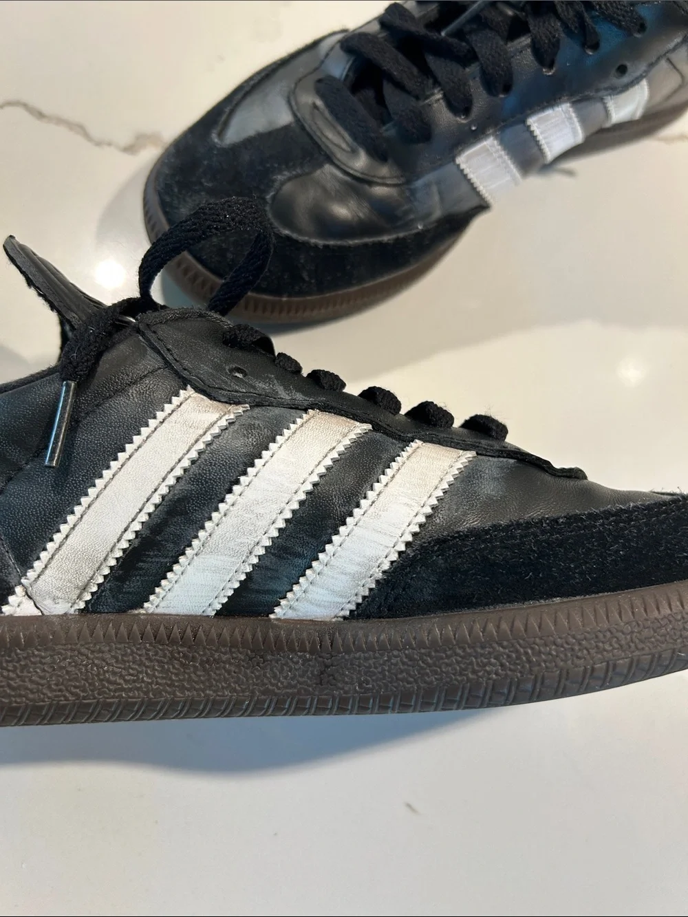 adidas Samba Black with White Stripes Sneakers - perfect treads